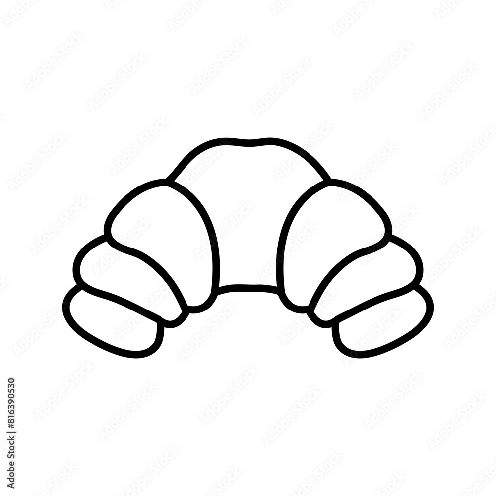 Croissant icon vector, simple flat liner vector illustration..eps Croissant icon vector, simple flat liner vector illustration..eps