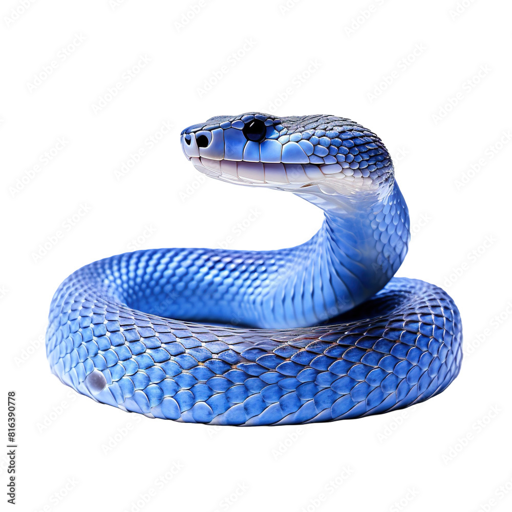Fototapeta premium Blue viper snake .png