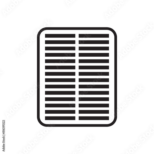 car air filter icon simple black icon. vector illustration on white background..eps