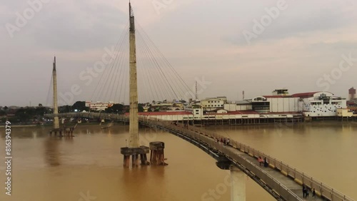 View of Gentala Arasy Bridge, Jambi, West Sumatra, Riau, Indonesia