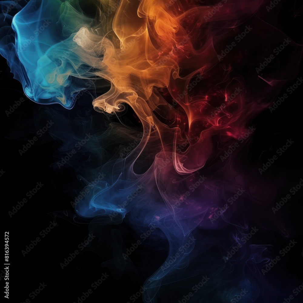 Abstract patterns come to life through splashes of color on a dark canvas, showcasing the power. Generative AI Abstract patterns come to life through splashes of color on a dark canvas, showcasing the power. Generative AI