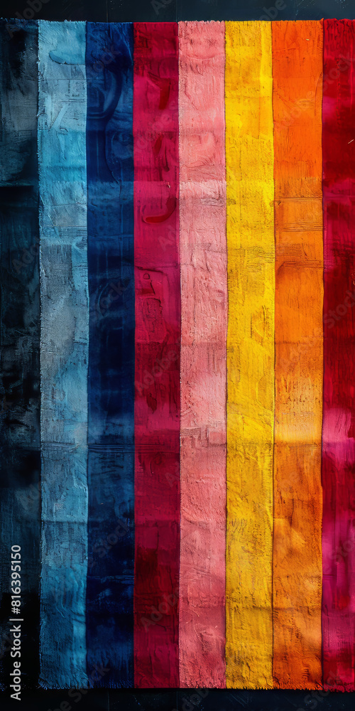 Colorful Vertical Stripes Painting