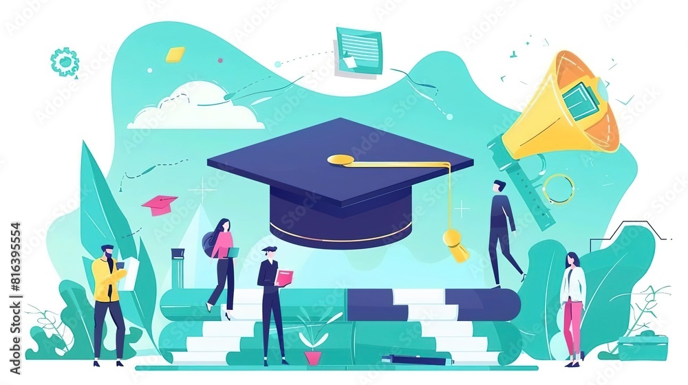 Fototapeta premium Education is the key to success.