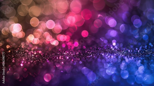 Bokeh background lights. Bokeh lights are out of focus. Purple gradient bokeh lights