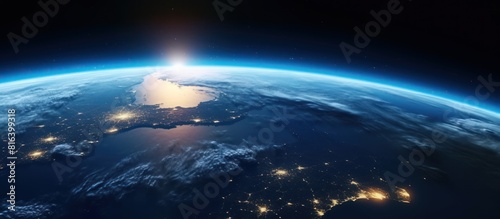 Fototapeta Naklejka Na Ścianę i Meble -  visible from space flashes of light on earth