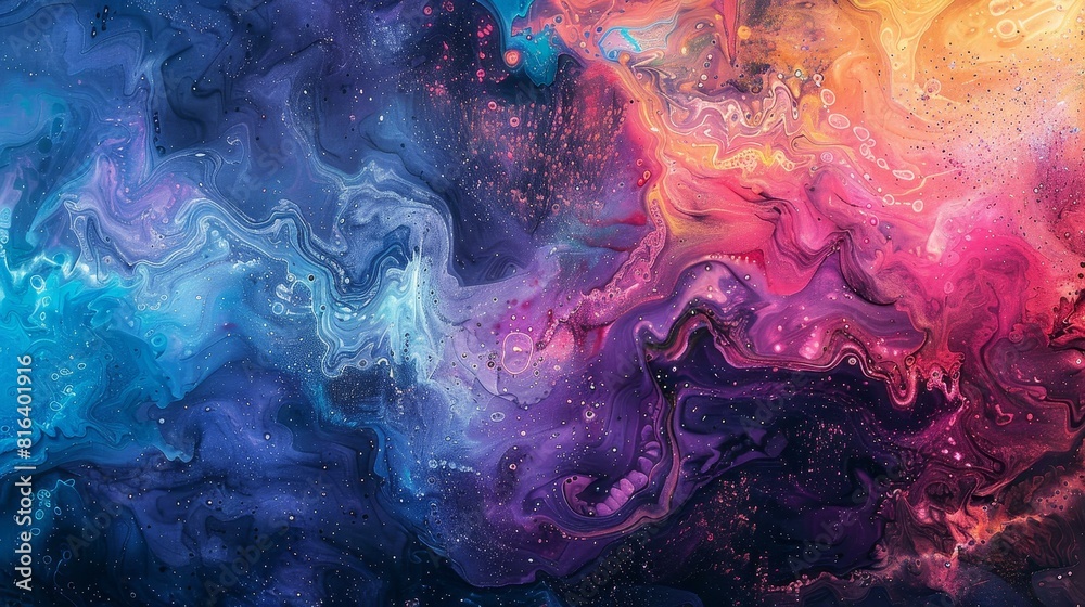 Fototapeta premium Bold, vibrant mural with stunning visual impact, Ai Generated