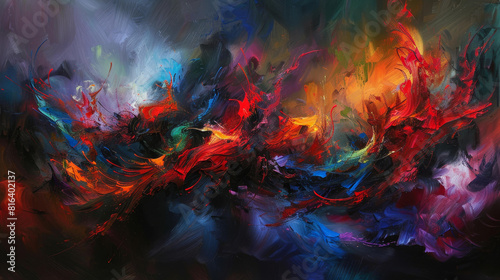 Vibrant artwork depicting a lively scenario  full of motion  Ai Generated