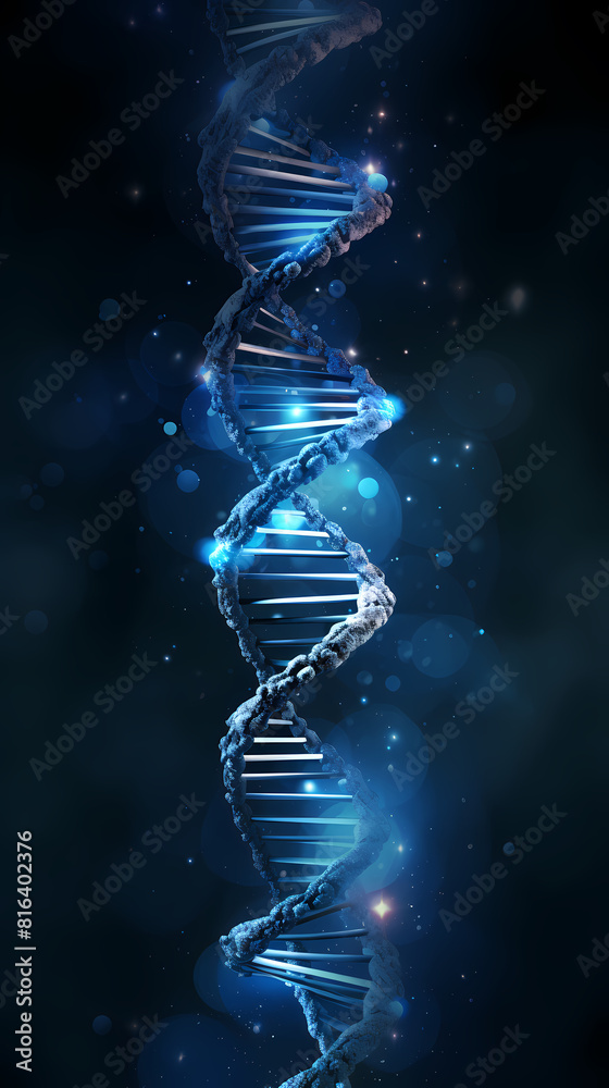 Obraz premium 3D rendering of double helix DNA structure