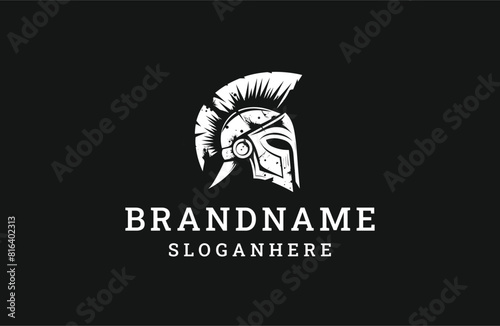 Spartan logo design template vector illustration