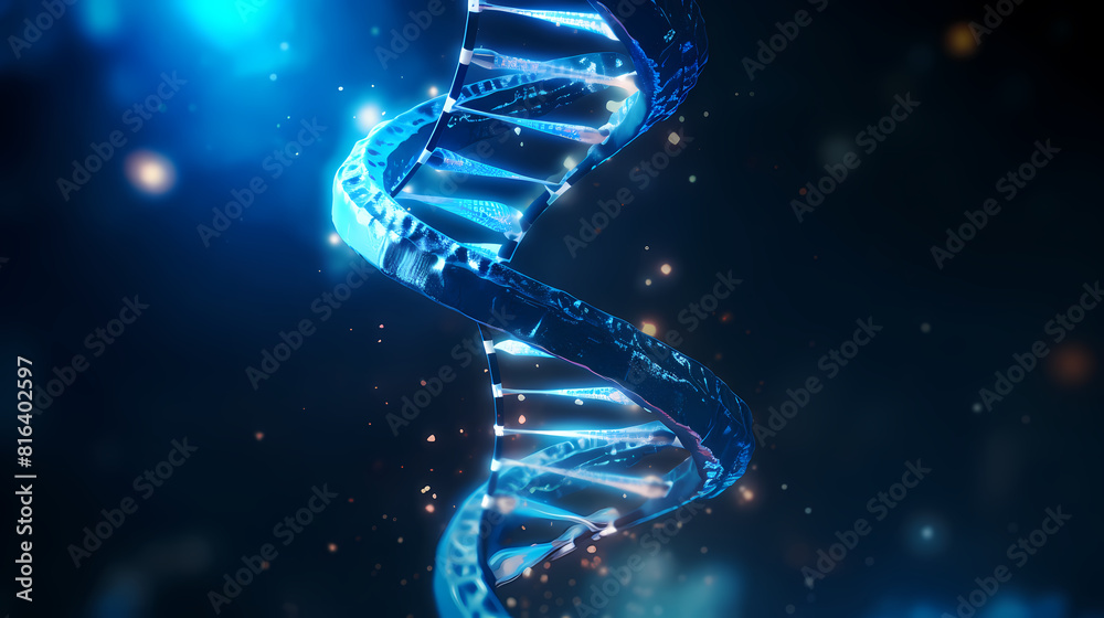 Obraz premium 3D rendering of double helix DNA structure