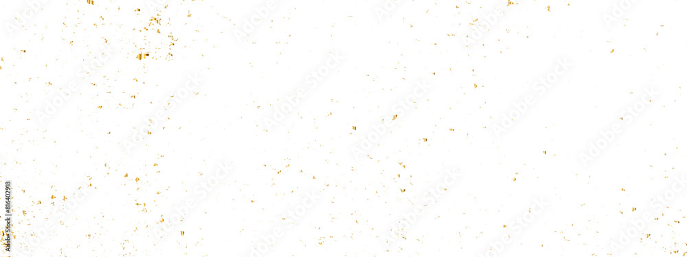 Luxury gold sparkle confetti glitter and zigzag ribbon falling down on transparent background. Vector illustration.