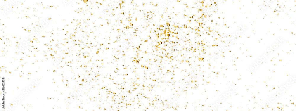 Abstract doted and confetti golden glitter and dust particles splatter on transparent background. Dust golden grunge background. Vector illustration. Abstract doted and confetti golden glitter and dust particles splatter on transparent background. Dust golden grunge background. Vector illustration.