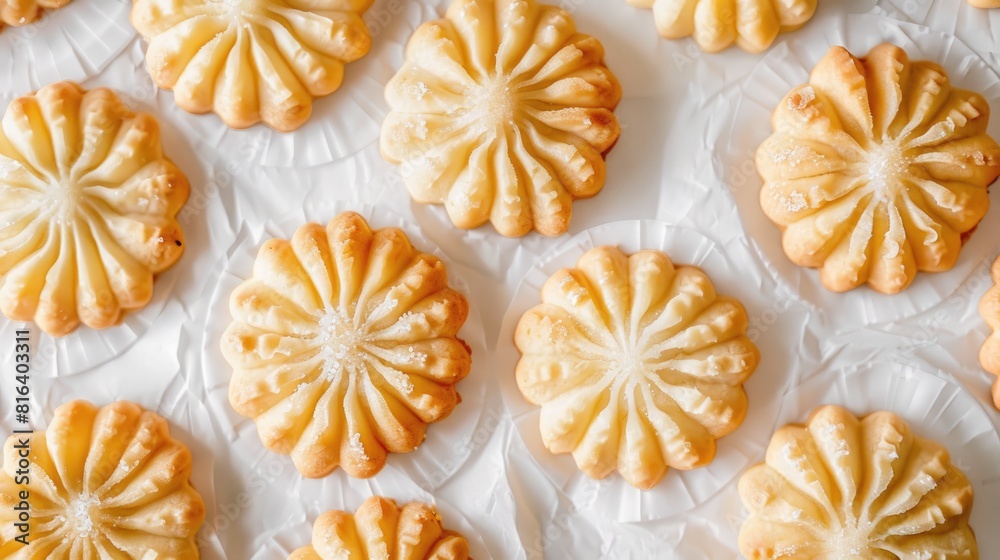 Butter cookies on a white background Butter cookies on a white background