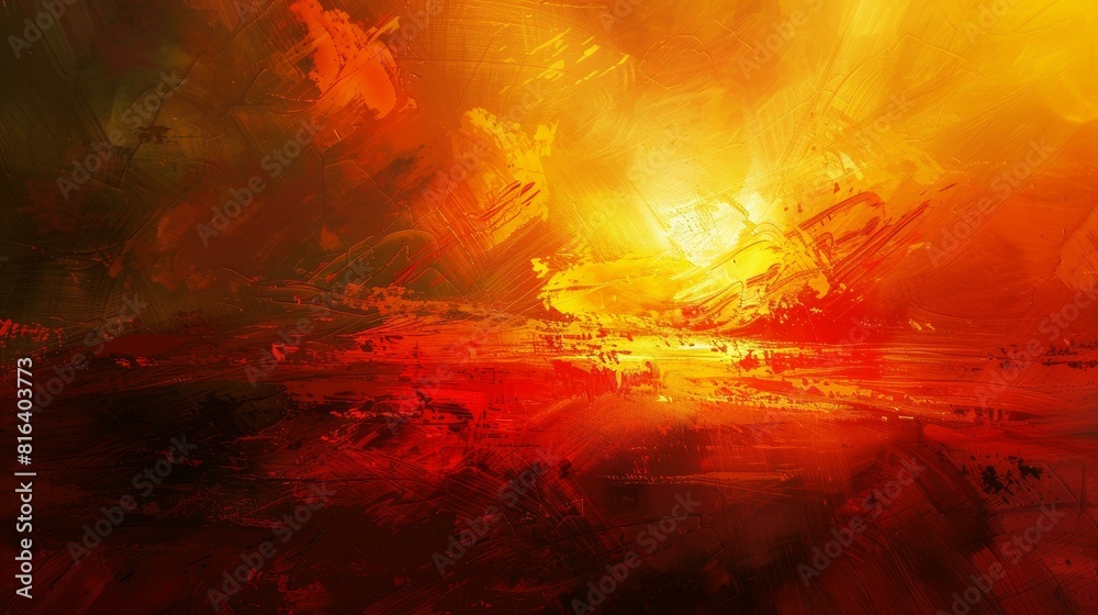 Fototapeta premium A vivid painting evoking a sunshinefilled summers day.
