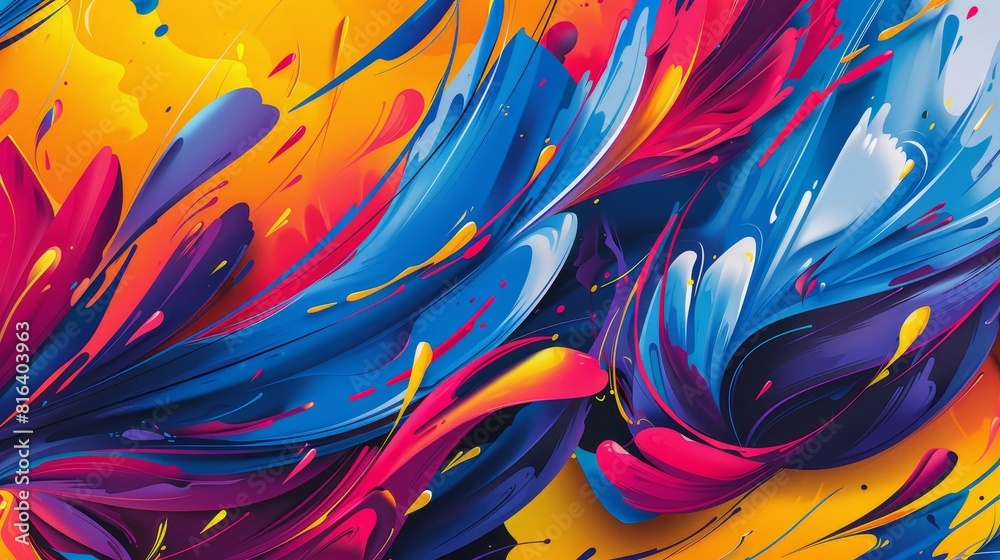Bold, vibrant mural with stunning visual impact, Ai Generated Bold, vibrant mural with stunning visual impact, Ai Generated