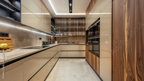 Modern minimalist kitchen , close up