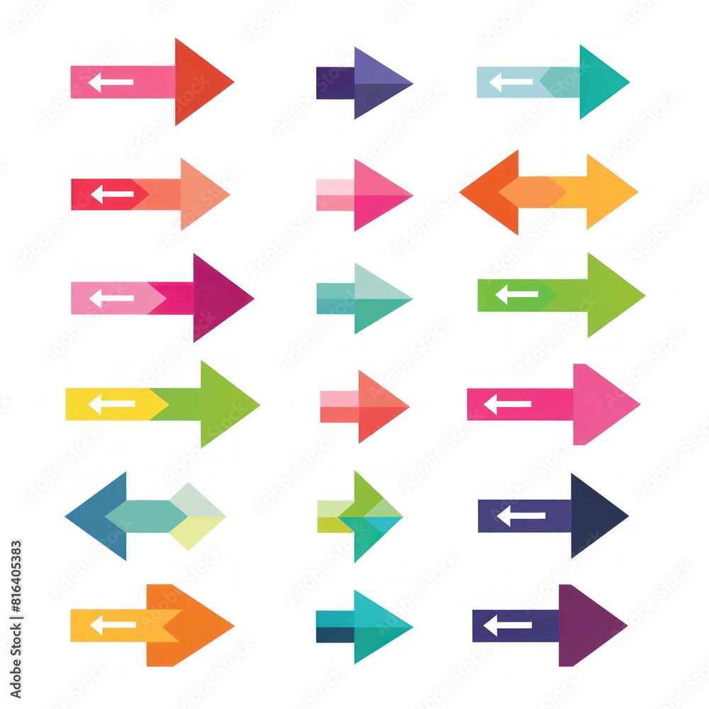 Collection of icon arrow on white background Collection of icon arrow on white background