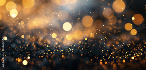 Luxurious gold lights cast a soft, dreamy glow. photo