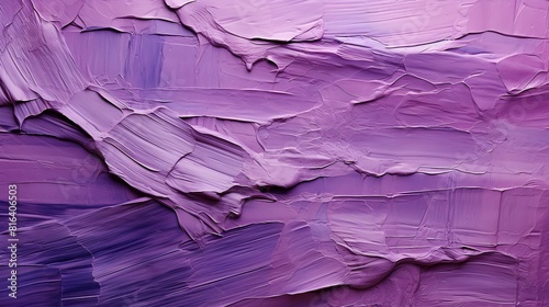 Wallpaper Mural A close-up of thick purple paint on canvas, with visible brushstrokes. The paint is textured and expressive, and the brushstrokes are bold and dynamic. Torontodigital.ca