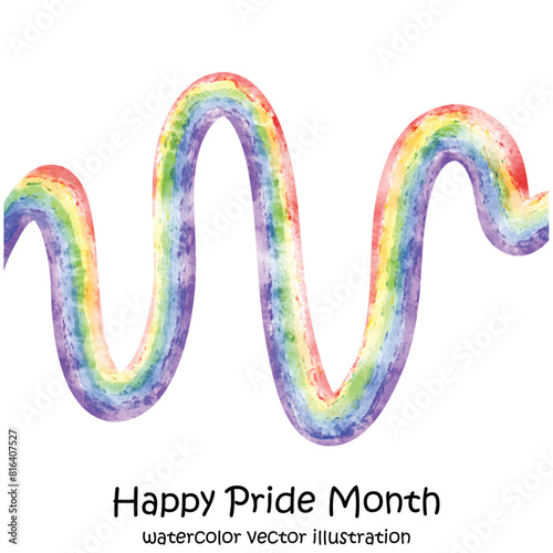 watercolor pride month elements, lgbt watercolor. Pride month