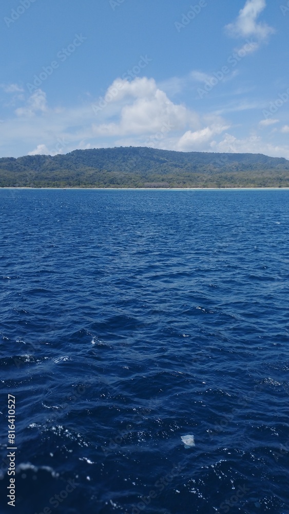 Bali Island : landscape of mountain, sea and sky Bali Island : landscape of mountain, sea and sky