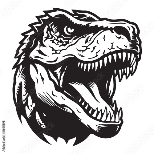 Primeval Rage Iconic Angry Prehistoric Logo for Apparel