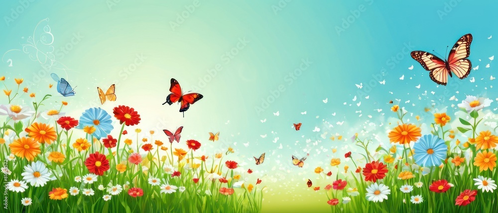 A serene garden with pastel flowers. Butterflies flutter among the blooms in the soft, golden morning light, creating a dreamy atmosphere. A serene garden with pastel flowers. Butterflies flutter among the blooms in the soft, golden morning light, creating a dreamy atmosphere.