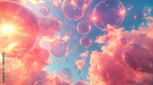 カラフルなシャボン玉