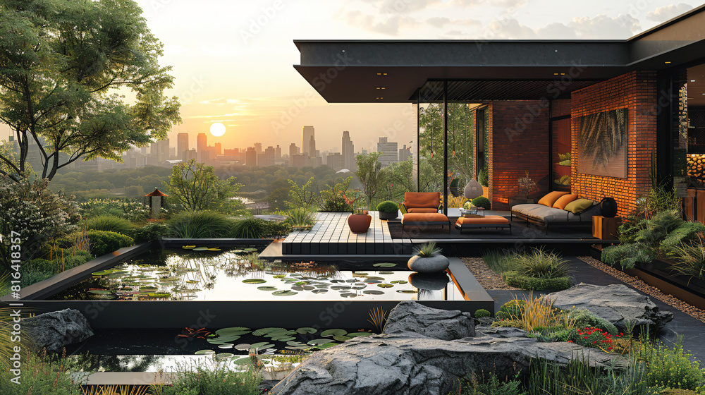 Obraz premium Crafting a Vector Illustration Masterpiece. Capturing the Essence of a Summer Day