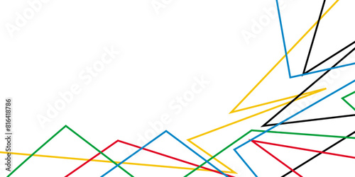 Abstract lines olympic color banner background. Vector illustration