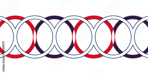 Rings france color background, olympic. Vector illustration
