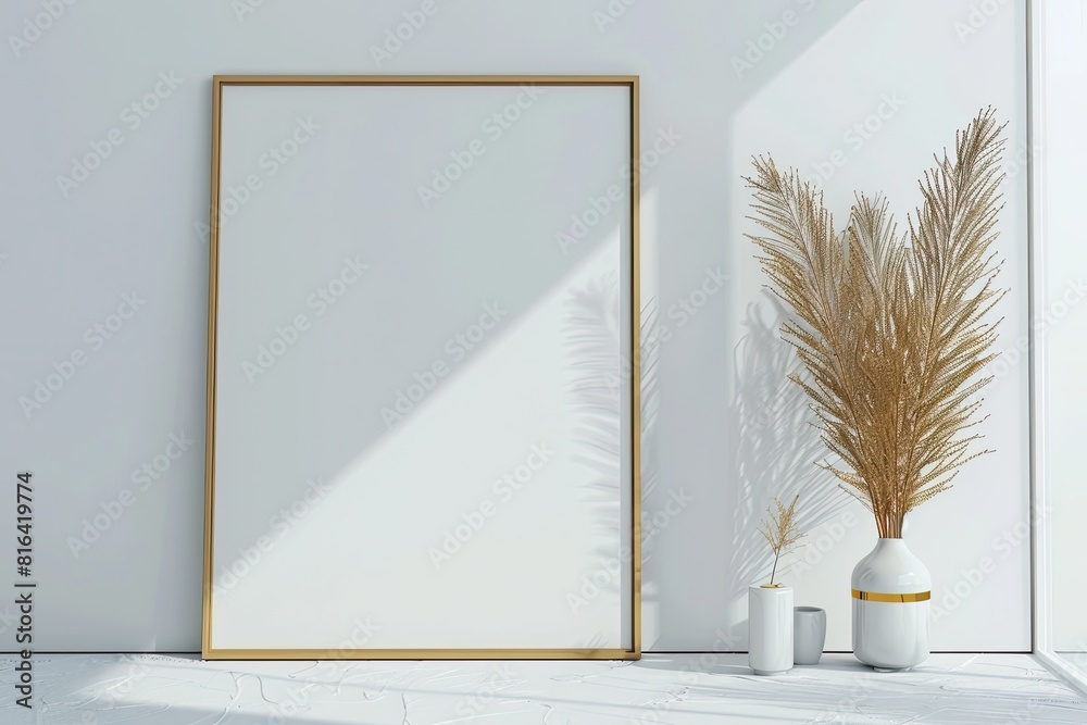 Blank Poster Mock Up Frame, Generative AI Blank Poster Mock Up Frame, Generative AI