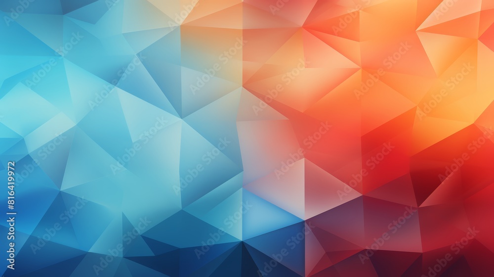 Obraz premium Blue and orange geometric shapes with a gradient.