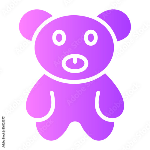 teddy bear Gradient icon