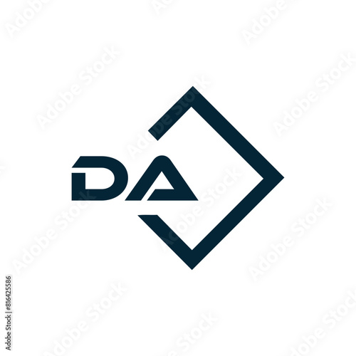 Free Download DA logo. D A design. White DA letter. DA, D A letter logo design. Initial letter DA linked circle uppercase monogram logo. D A letter logo vector design.  - GFXLoad