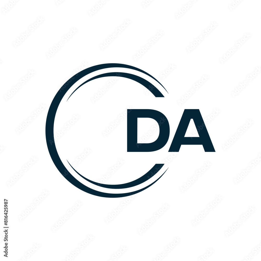 DA logo. D A design. White DA letter. DA, D A letter logo design. Initial letter DA linked circle uppercase monogram logo. D A letter logo vector design. DA logo. D A design. White DA letter. DA, D A letter logo design. Initial letter DA linked circle uppercase monogram logo. D A letter logo vector design.