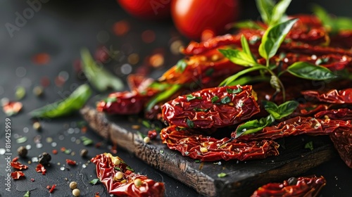 A picture of sun dried tomatoes photo