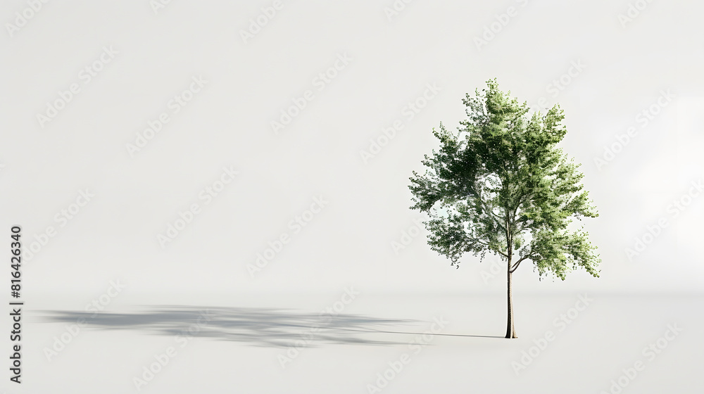 Obraz premium Tree on a white background isolated : Generative AI