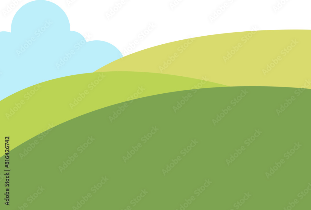 Green Field Illustration Element Green Field Illustration Element