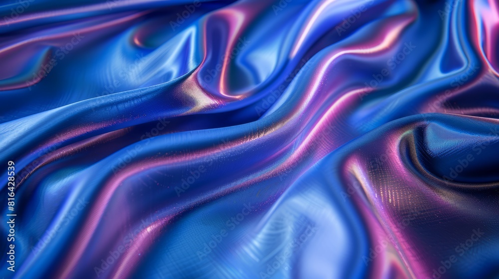Obraz premium Surreal Textures in Blue and Pink: A Mesmerizing Swirl of Fabric