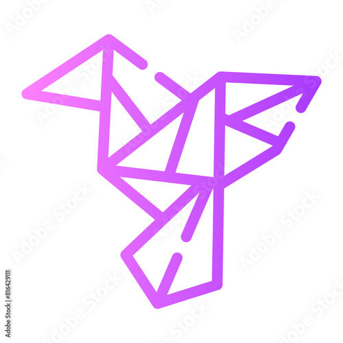 origami Line Gradient Icon