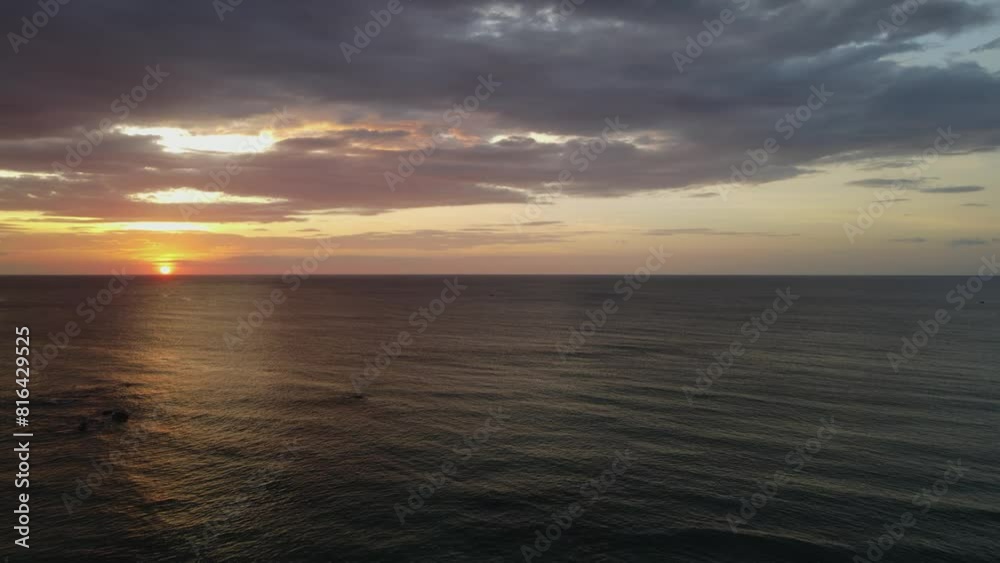 Sunset beach copy space, ocean, sea horizon tropical island. fantastic natural seascape sunset summer. pararamic beach sea beach sun rise. Landscape color orange sky and clouds.Video footage 4K Sunset beach copy space, ocean, sea horizon tropical island. fantastic natural seascape sunset summer. pararamic beach sea beach sun rise. Landscape color orange sky and clouds.Video footage 4K