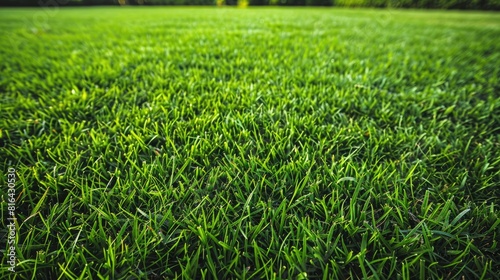 Newly grown green grass during the spring season