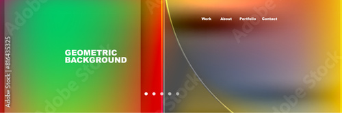 Circle triangle geometric web site page template. Vector Illustration For Wallpaper, Banner, Background, Card, Book Illustration, landing page