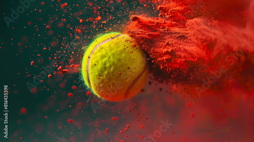 Tennis Ball Collision: The Moment of Impact 