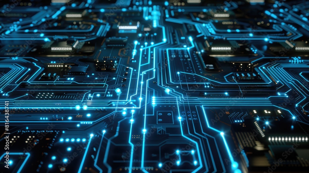 Cyber grid with intricate glowing blue lines and high-tech digital connections Cyber grid with intricate glowing blue lines and high-tech digital connections