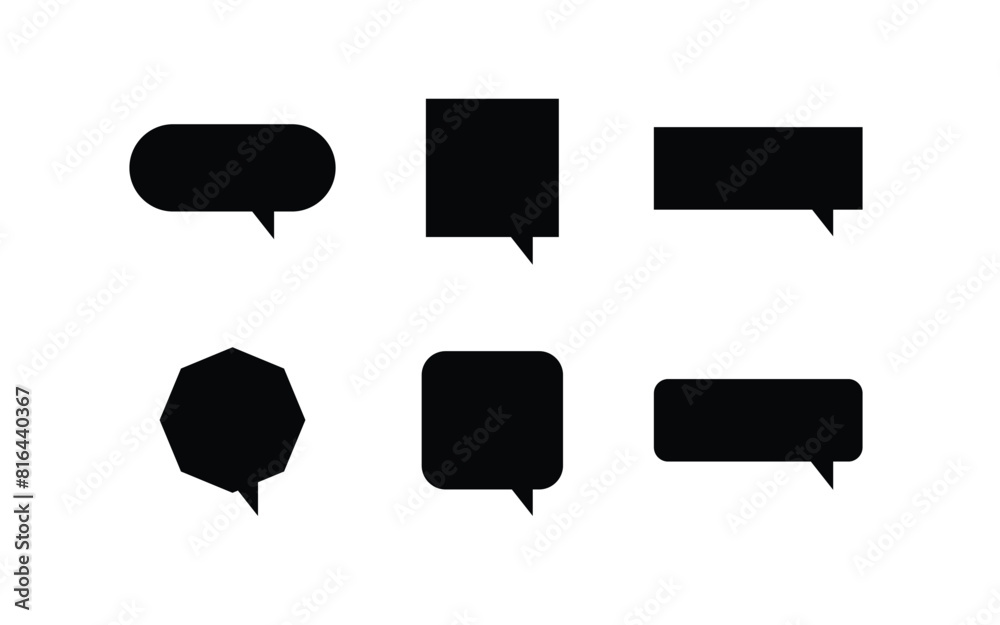 Naklejka premium Comic speech bubble vector design collection