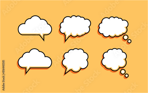 Speech bubble design template illustration
