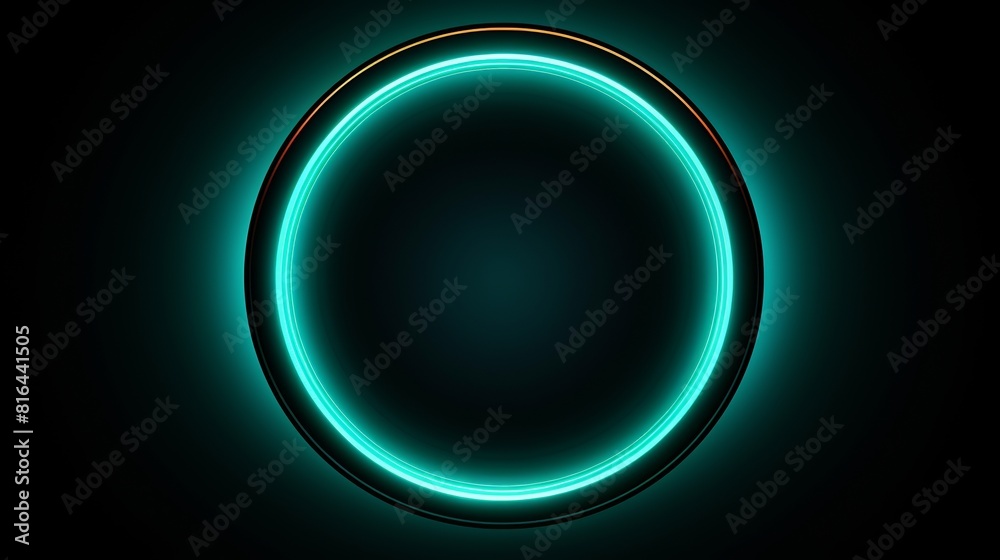 3d rendering of A glowing circle with a copper outline 3d rendering of A glowing circle with a copper outline
