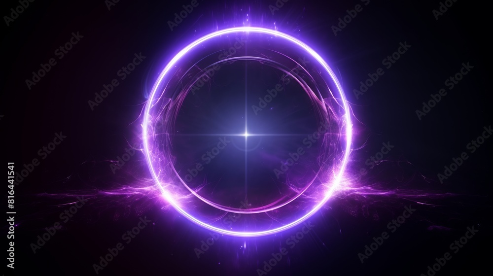 An abstract image of a glowing purple circle with a bright white center. An abstract image of a glowing purple circle with a bright white center.